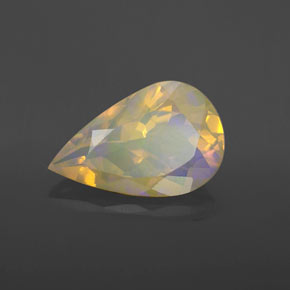 2.62 ct Multicolor Opal Stone, Natural Opal in Pear Facet Shape for Sale
