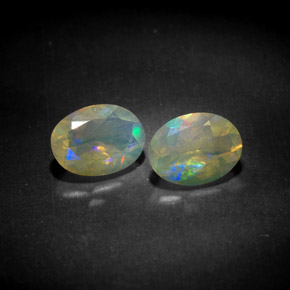 1.46 ct Multicolor Opal Stone, Natural Opal in Oval Facet Shape for Sale
