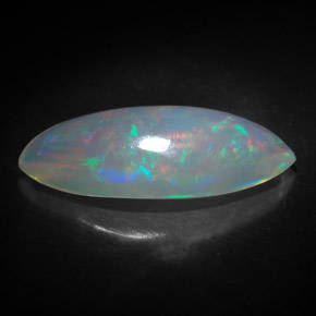 3.34 ct Multicolor Opal Gemstone, Opal Gem in Marquise Cabochon Shape for Sale.