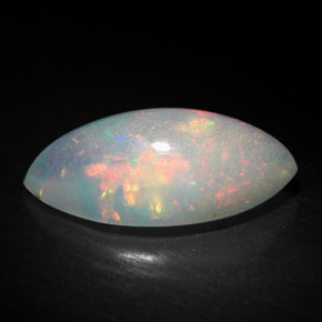 1.70 ct Multicolor Opal Gemstone, Opal Gem in Marquise Cabochon Shape for Sale.