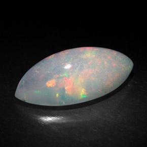 1.70 ct Multicolor Opal Stone, Natural Opal in Marquise Cabochon Shape for Sale