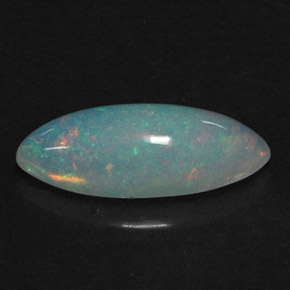 1.56 ct Multicolor Opal Gemstone, Opal Gem in Marquise Cabochon Shape for Sale.