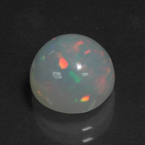 3.09 ct Multicolor Opal Gemstone, Opal Gem in Round Cabochon Shape for Sale.
