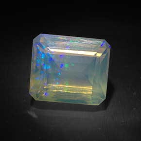 2.06 ct Multicolor Opal Gemstone, Opal Gem in Octagon Facet Shape for Sale.