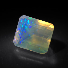 2.06 ct Multicolor Opal Stone, Natural Opal in Octagon Facet Shape for Sale