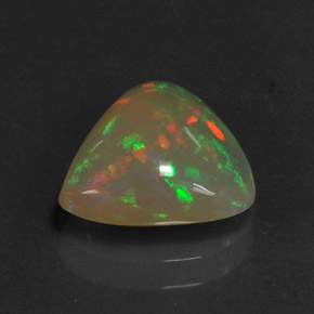 1.86 ct Multicolor Opal Gemstone, Opal Gem in Trillion Cabochon Shape for Sale.