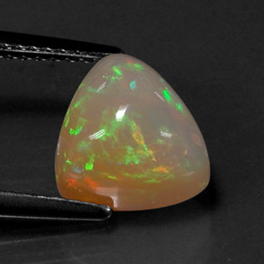 2.67 ct Multicolor Opal Stone, Natural Opal in Trillion Cabochon Shape for Sale