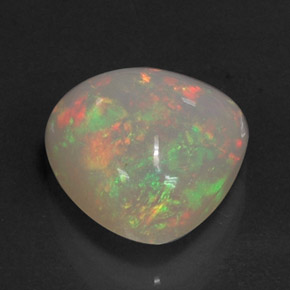3.21 ct Multicolor Opal Gemstone, Opal Gem in Trillion Cabochon Shape for Sale.