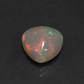 2.84 ct Multicolor Opal Gemstone, Opal Gem in Trillion Cabochon Shape for Sale.