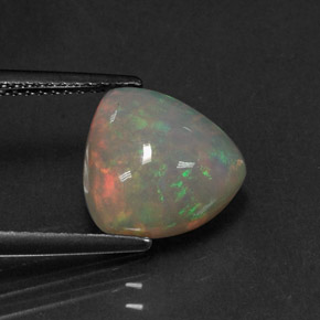 2.84 ct Multicolor Opal Stone, Natural Opal in Trillion Cabochon Shape for Sale