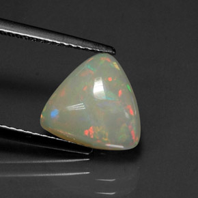 2.02 ct Multicolor Opal Gemstone, Opal Gem in Trillion Cabochon Shape for Sale.
