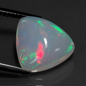 3.40 ct Multicolor Opal Gemstone, Opal Gem in Trillion Cabochon Shape for Sale.