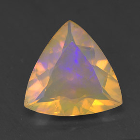 1.86 ct Multicolor Opal Gemstone, Opal Gem in Trillion Facet Shape for Sale.