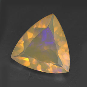 1.86 ct Multicolor Opal Stone, Natural Opal in Trillion Facet Shape for Sale