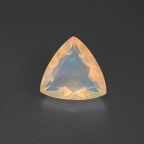 1.21 ct Multicolor Opal Gemstone, Opal Gem in Trillion Facet Shape for Sale.