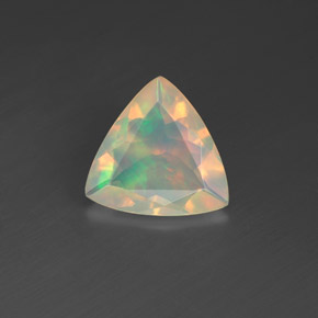 1.06 ct Multicolor Opal Gemstone, Opal Gem in Trillion Facet Shape for Sale.