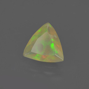 0.95 ct Multicolor Opal Stone, Natural Opal in Trillion Facet Shape for Sale