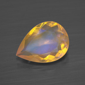 1.75 ct Multicolor Opal Gemstone, Opal Gem in Pear Facet Shape for Sale.