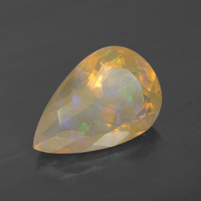 2.71 ct Multicolor Opal Stone, Natural Opal in Pear Facet Shape for Sale