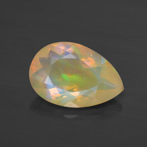 1.49 ct Multicolor Opal Gemstone, Opal Gem in Pear Facet Shape for Sale.