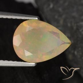 1.28 ct Multicolor Opal Stone, Natural Opal in Pear Facet Shape for Sale