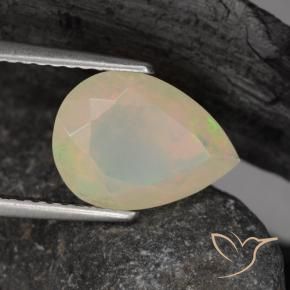 1.44 ct Multicolor Opal Stone, Natural Opal in Pear Facet Shape for Sale
