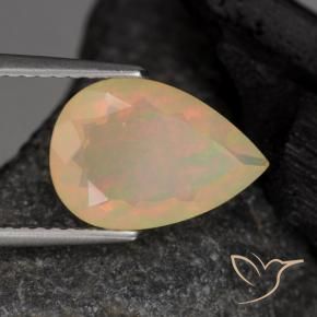 1.76 ct Multicolor Opal Stone, Natural Opal in Pear Facet Shape for Sale