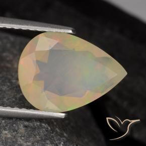 1.64 ct Multicolor Opal Stone, Natural Opal in Pear Facet Shape for Sale