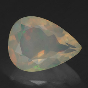2.19 ct Multicolor Opal Stone, Natural Opal in Pear Facet Shape for Sale