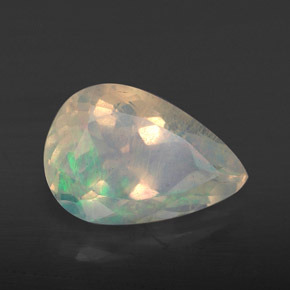 2.73 ct Multicolor Opal Stone, Natural Opal in Pear Facet Shape for Sale