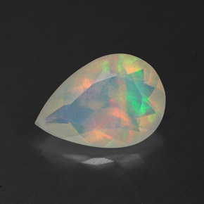 1.77 ct Multicolor Opal Gemstone, Opal Gem in Pear Facet Shape for Sale.