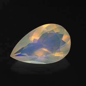 1.98 ct Multicolor Opal Gemstone, Opal Gem in Pear Facet Shape for Sale.