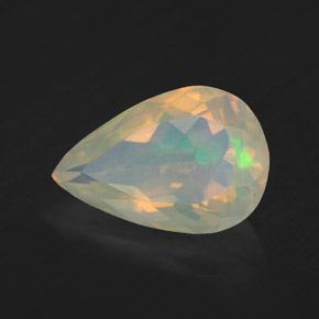 2.16 ct Multicolor Opal Gemstone, Opal Gem in Pear Facet Shape for Sale.