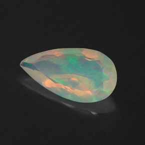 1.39 ct Multicolor Opal Stone, Natural Opal in Pear Facet Shape for Sale
