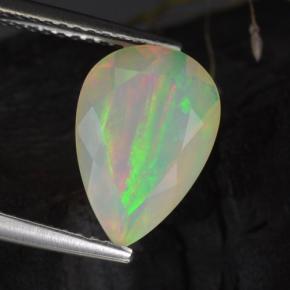 1.64 ct White Opal Stone, Natural Opal in Pear Facet Shape for Sale