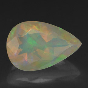 1.59 ct Multicolor Opal Stone, Natural Opal in Pear Facet Shape for Sale