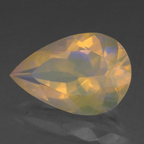 1.68 ct Multicolor Opal Gemstone, Opal Gem in Pear Facet Shape for Sale.