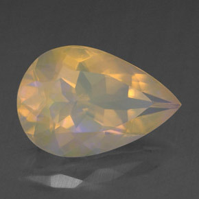 1.68 ct Multicolor Opal Stone, Natural Opal in Pear Facet Shape for Sale