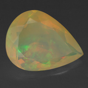 2.28 ct Multicolor Opal Stone, Natural Opal in Pear Facet Shape for Sale