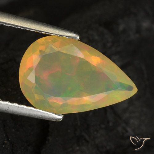 Opale taglio a pera da 1,65 ct, 12,4 x 8 mm dall'Etiopia, Photo A