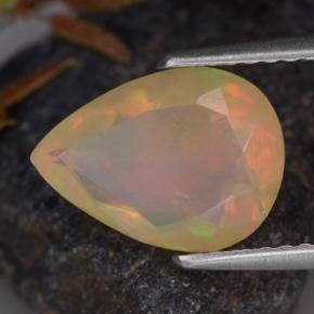 1.33 ct Multicolor Opal Stone, Natural Opal in Pear Facet Shape for Sale