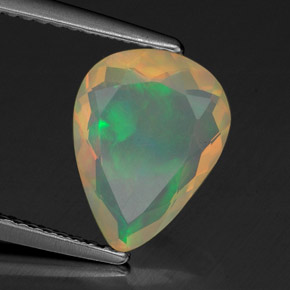 1.42 ct Multicolor Opal Stone, Natural Opal in Pear Facet Shape for Sale