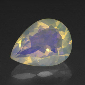 1.87 ct Multicolor Opal Gemstone, Opal Gem in Pear Facet Shape for Sale.