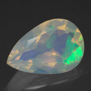 2.80 ct Multicolor Opal Gemstone, Opal Gem in Pear Facet Shape for Sale.