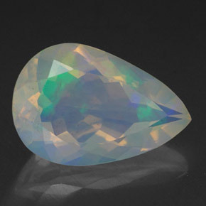 2.80 ct Multicolor Opal Stone, Natural Opal in Pear Facet Shape for Sale