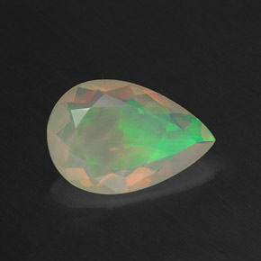 1.01 ct Multicolor Opal Stone, Natural Opal in Pear Facet Shape for Sale