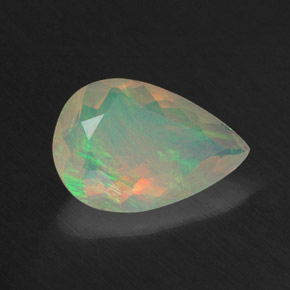 1.26 ct Multicolor Opal Stone, Natural Opal in Pear Facet Shape for Sale