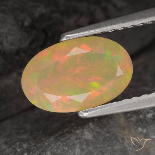 0.86ct Natural Multicolor Opal, Oval, Translucent