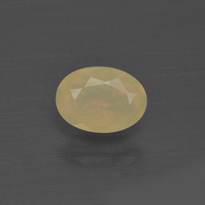 0.48 ct Multicolor Opal Gemstone, Opal Gem in Oval Facet Shape for Sale.