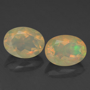 1.79 ct Multicolor Opal Stone, Natural Opal in Oval Facet Shape for Sale